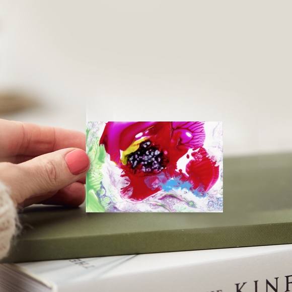 Original ACEO - Miniature Floral Painting - Blooming Magic 164 - Picture 3 of 5